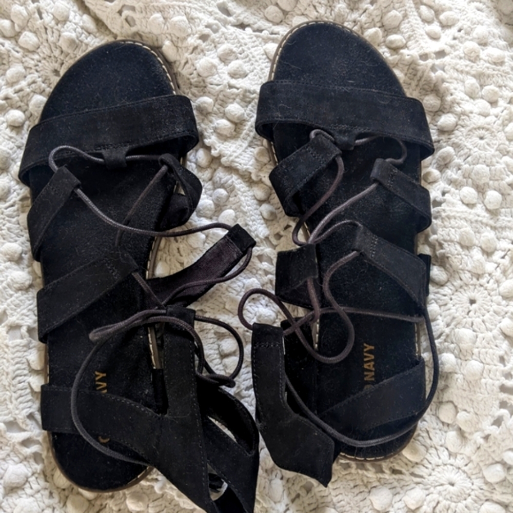 Old Navy Black Gladiator Sandals